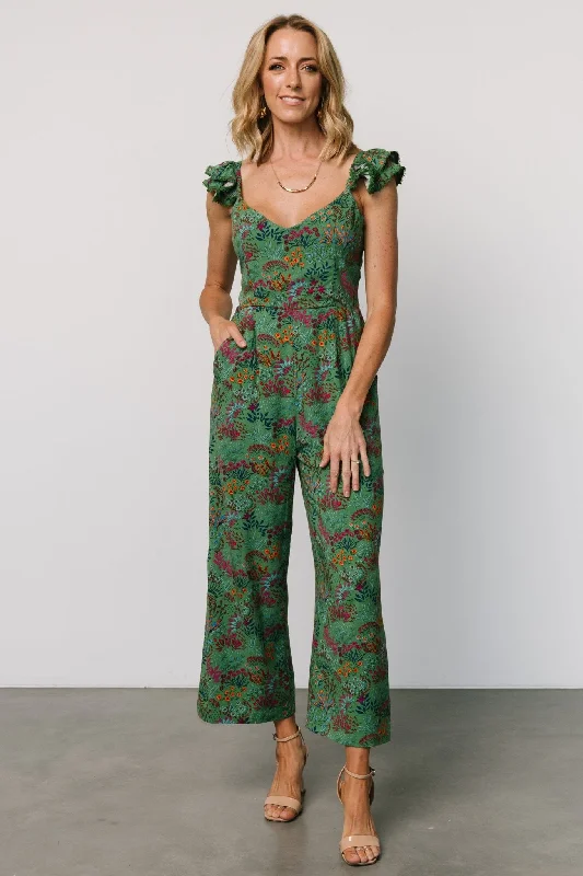 Chora Jumpsuit | Green Multi